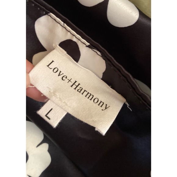Love + Harmony Women's Dress Size L Mini Black White Daisy Shoulder Ties - Picture 6 of 7